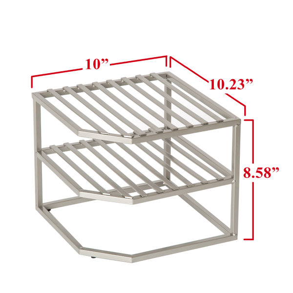 Wayfair Basics® Corner Kitchen Organizer Shelving Rack